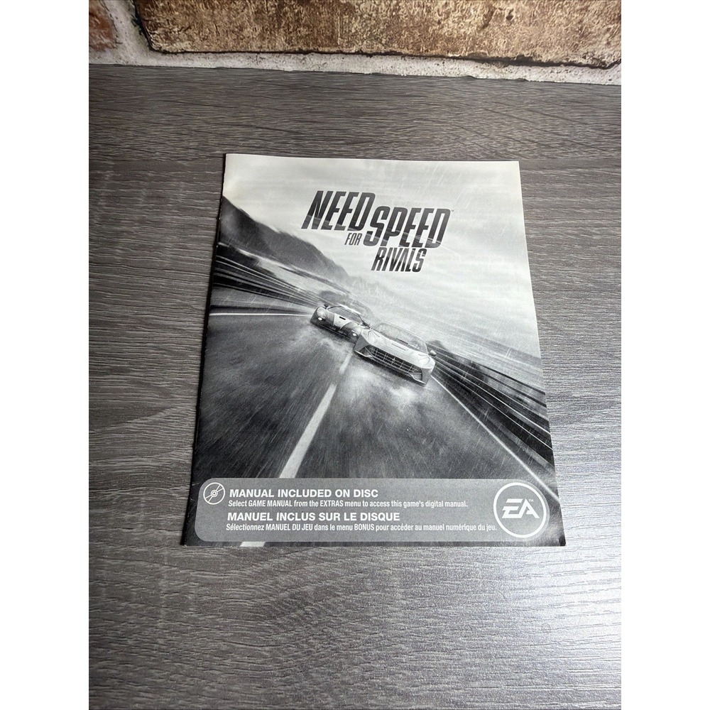 Need For Speed Rivals PS3 PlayStation 3 Instruction Manual Only